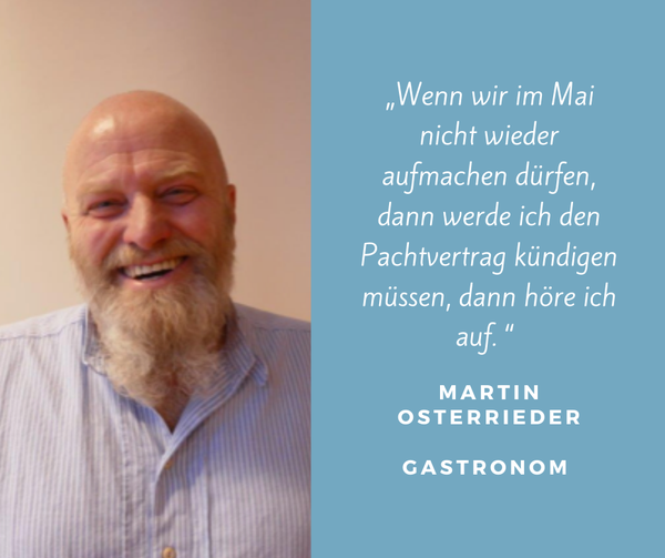 Mein Name ist Martin Osterrieder. Ich betreibe seit 2012 das Gasthaus Siebenbrunn in München.