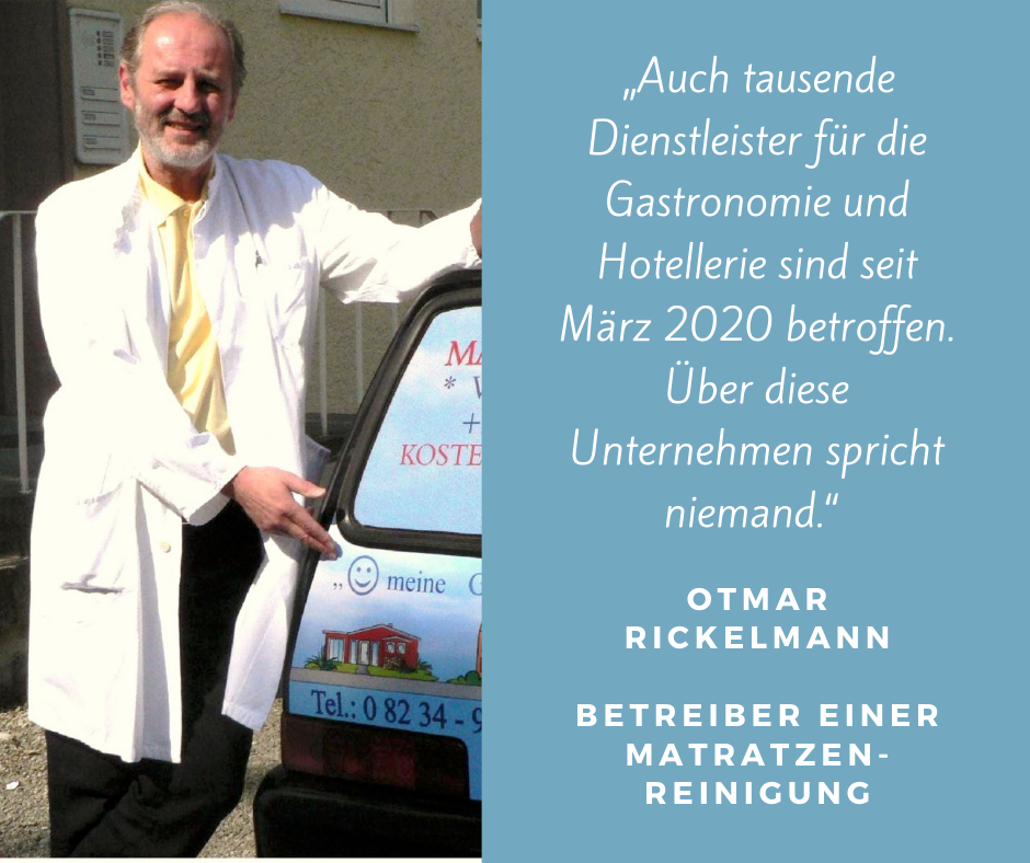 Auch tausende Dienstleister für die Gastronomie und Hotellerie sind seit März 2020 betroffen. Über diese Unternehmen spricht niemand.