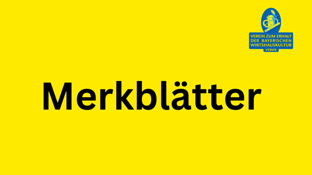 Unsere bisher veröffentlichten Merkblätter finden Sie jetzt an zentraler Stelle.