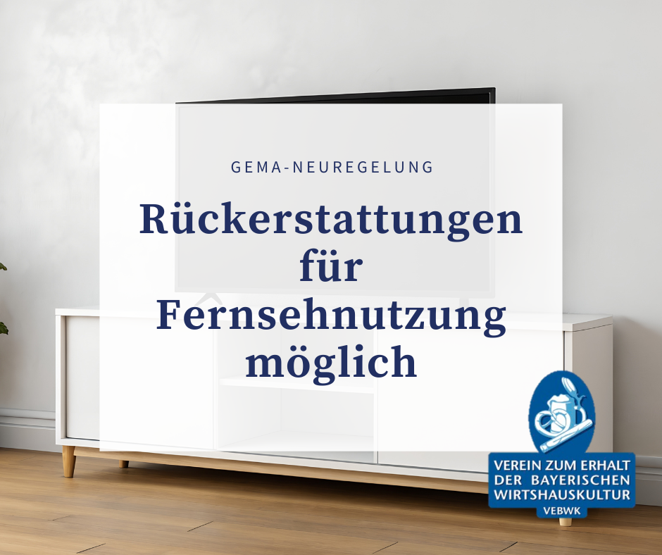 Bildschirme bis 65 Zoll gelten jetzt als „Kleinbildschirme“, was die Gebühren für viele Gastronomiebetriebe senkt. Rückwirkend zum 1. Januar 2025 können Betriebe die Differenz jetzt erstattet bekommen.