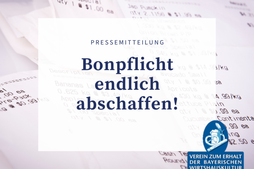 Der VEBWK kritisiert den vorliegenden Referentenentwurf zur Einführung einer Kassenpflicht und zur sogenannten Abschaffung der Bonpflicht als erneutes Beispiel für halbherzige Regierungspolitik zu Lasten der Gastronomie.